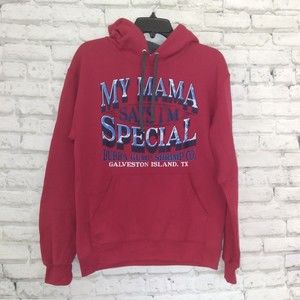 Bubba Gump Shrimp Co Hoodie Mens Small Red My Mama Says Im Special Galveston TX